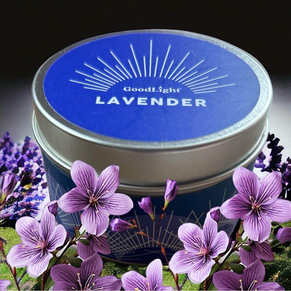 Pure Lavender Essential Oils Good Light Candle CUTE Reusable Metal Tin NEW
